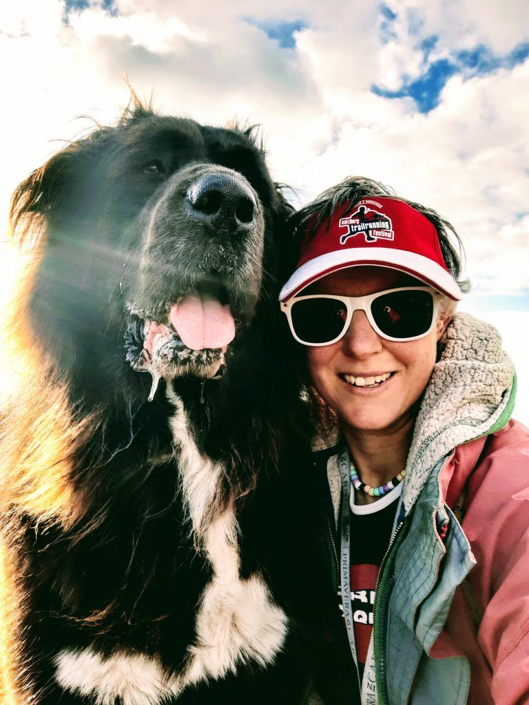 Robyn and Reggie on Pendle Hill (Lancashire, United Kingdom)